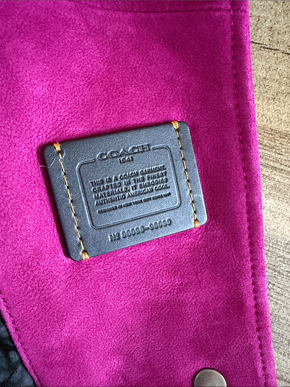 Coach Magenta Suede Moto Jacket - Picture 7 of 10